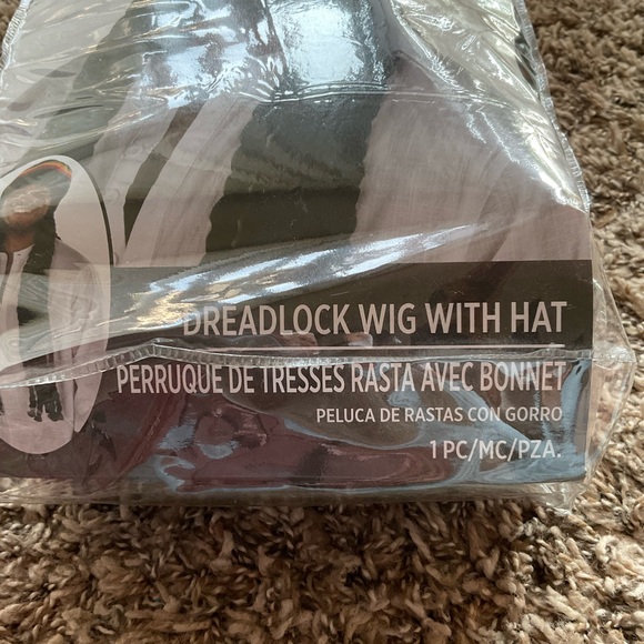 Dreadlock Long Black Wig with Jamaican Hat - Picture 3 of 6